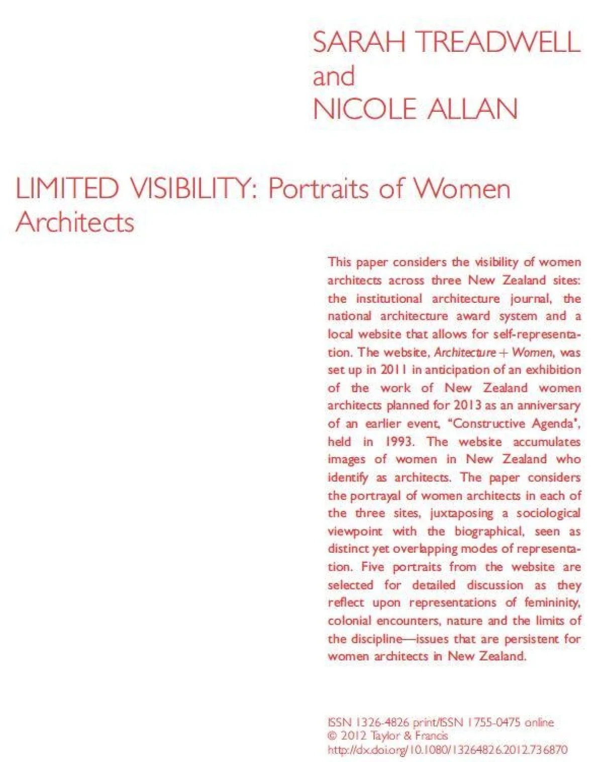 Sarah treadwell limited visibility portraits of women 01