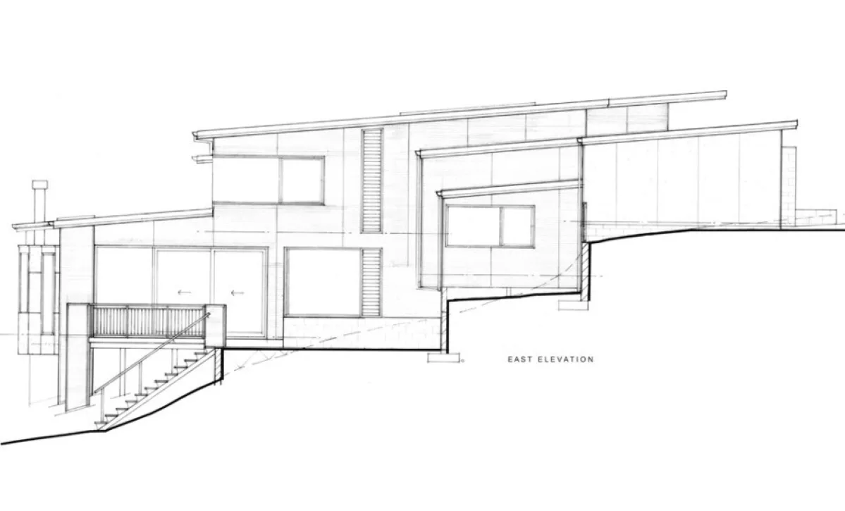 Modern New House in Point Chevalier East Elevation 928x561