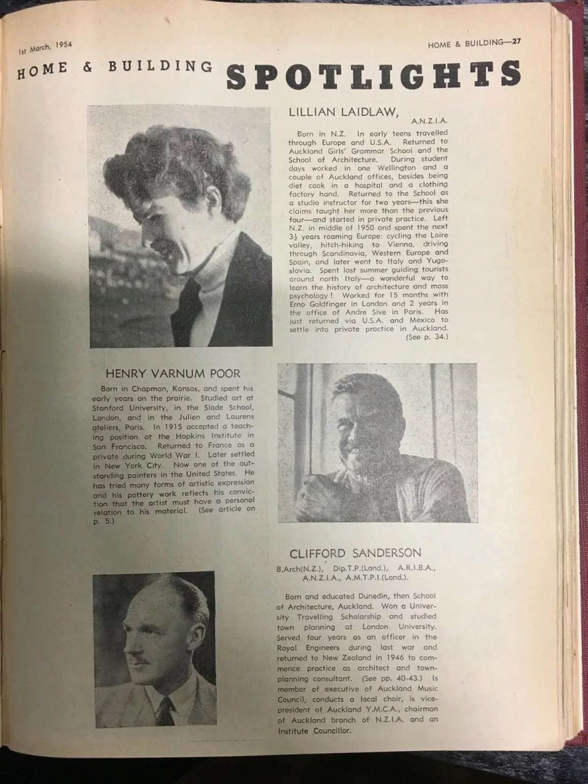 AW Home and Building 1954 Lillian Laidlaw Profile