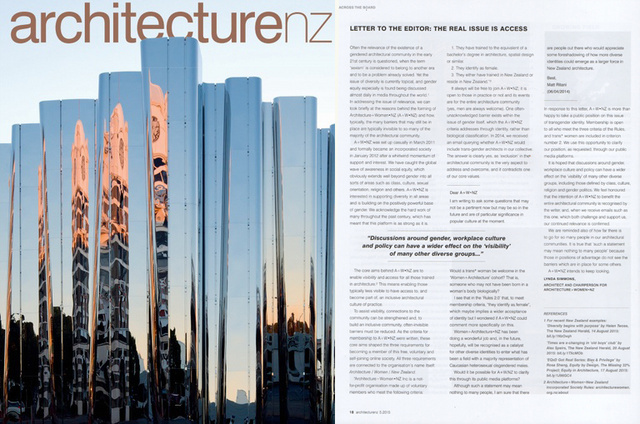 The Real Issue is Access - Architecture NZ 05/2015 - AWNZ