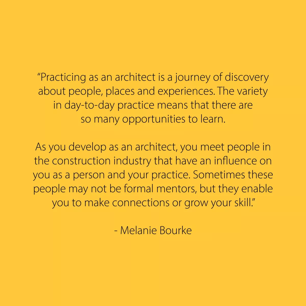 Mentor Melanie Bourke Quote
