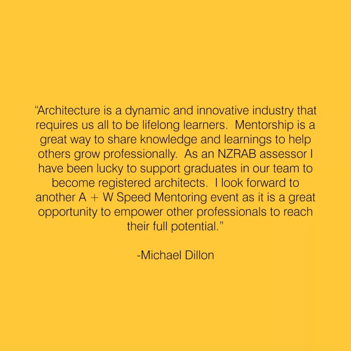 5 Speed Mentoring Quote Michael Dillon