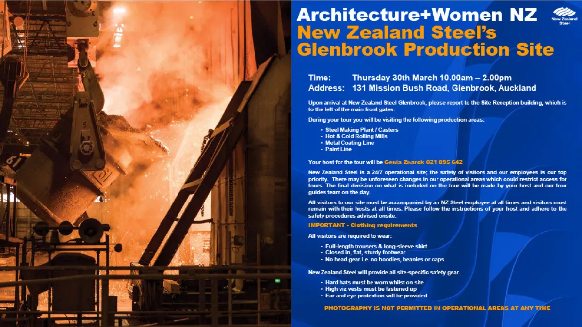 Architecture Women NZ Tour of New Zealand Steel Glenbrook Production Site1024 1