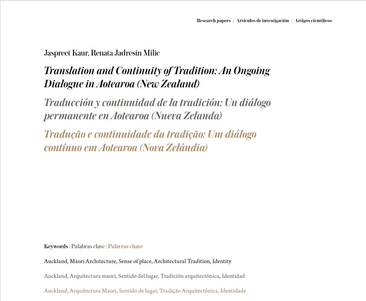 Translation and Continuity of Tradition - an ongoing dialogue in Aotearoa